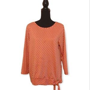 Pink polkadotted shirt